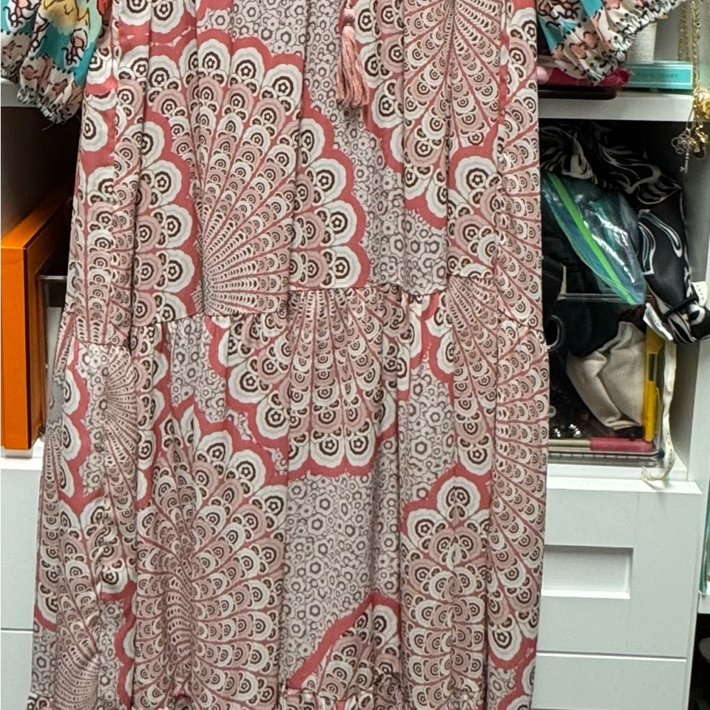 Collection B Pink and White Maxi Dress